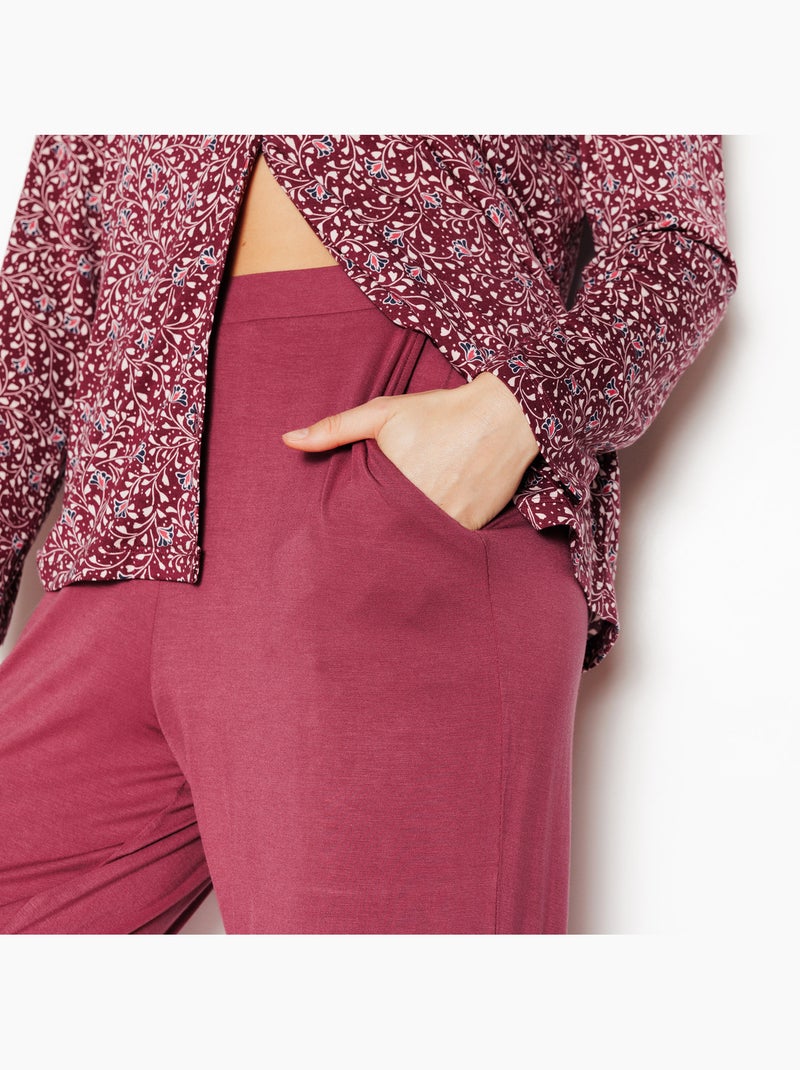 Camille pyjamabroek kort roze Roze - Kiabi