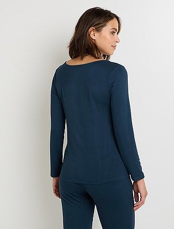 Camille t-shirt lange mouwen marineblauw