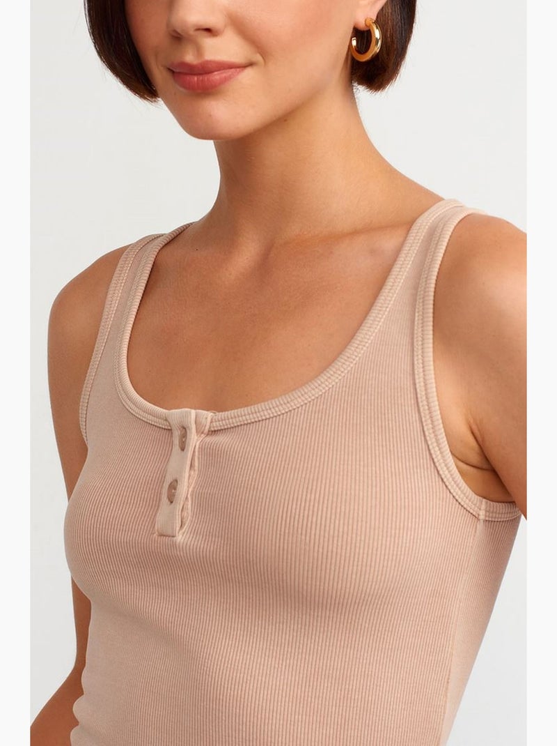 Camisole aansluitend van jersey dilvin Klei-beige - Kiabi