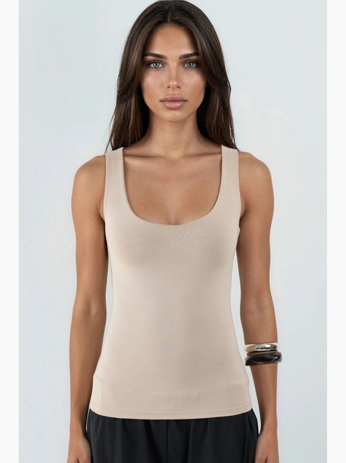 Camisole côtelée ajustée hiccup - Kiabi Camisole côtelée ajustée hiccup - Kiabi