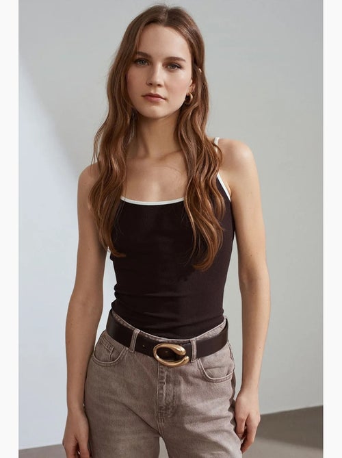 Camisole rib colorblock dilvin - Kiabi