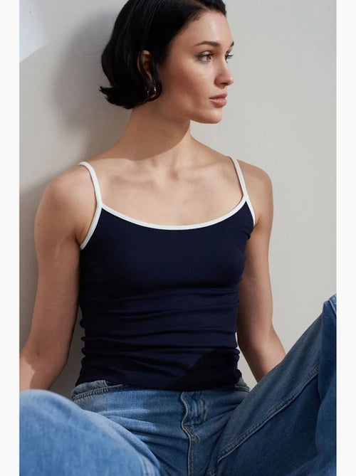Camisole rib colorblock dilvin - Kiabi