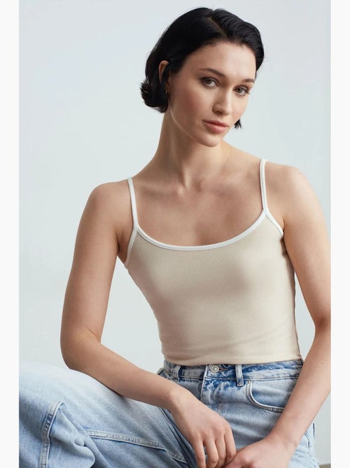 Camisole rib colorblock dilvin - Kiabi