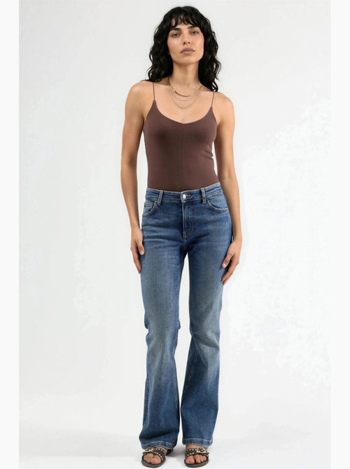 Camisole rib ronde hals aansluitend busem - Kiabi