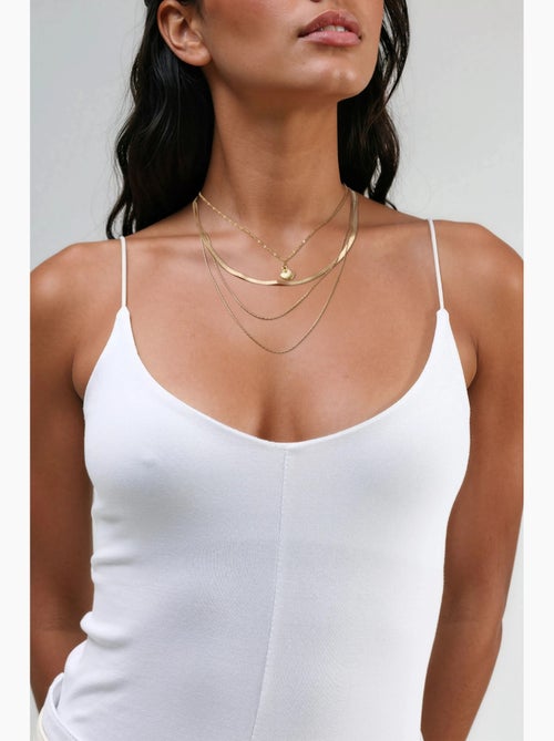 Camisole rib ronde hals aansluitend busem - Kiabi