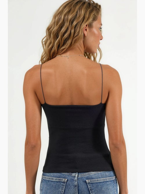 Camisole rib ronde hals aansluitend busem - Kiabi