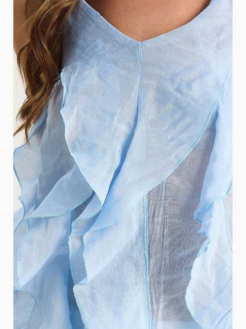 Camisole v-hals katoen met ruches lucci - Kiabi Camisole v-hals katoen met ruches lucci - Kiabi