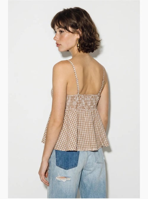 Camisole v-hals katoenmix met strik lucci - Kiabi Camisole v-hals katoenmix met strik lucci - Kiabi