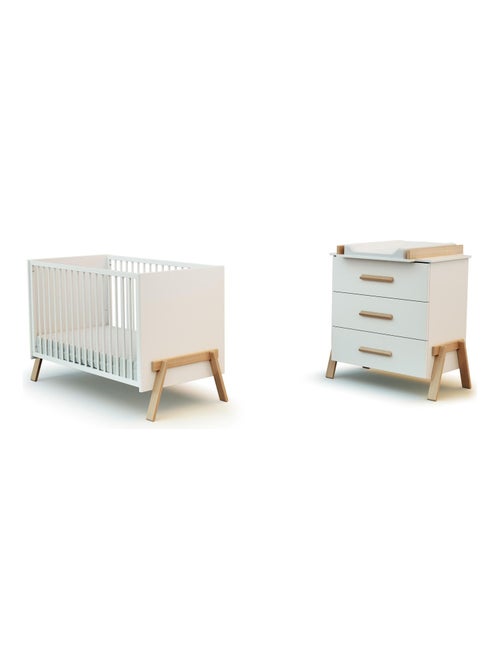 Canaille houten babybed en commode duo - Kiabi Canaille houten babybed en commode duo - Kiabi