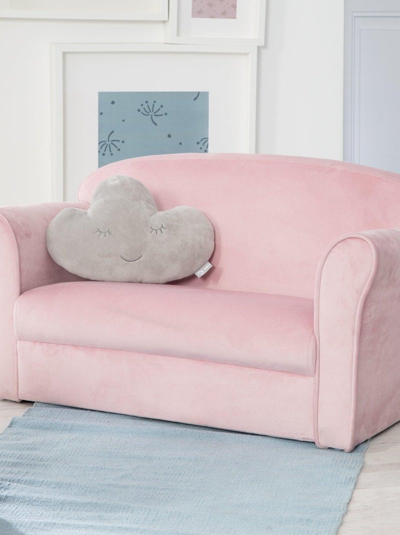 Canapé enfant confortable en velours - ROBA 'lil sofa' Rose - Kiabi