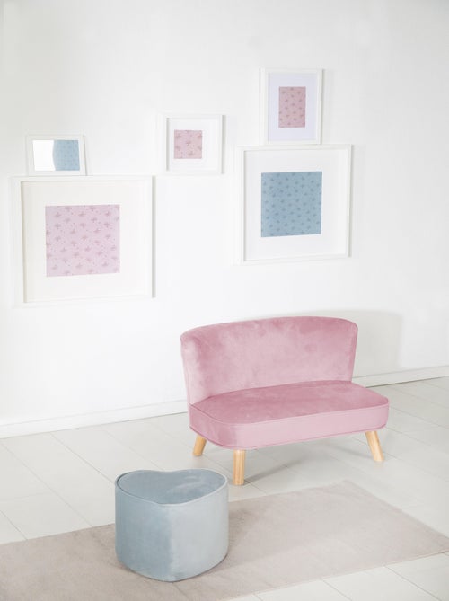 Canapé enfant en velours avec pieds en bois massif - ROBA 'lil sofa' - Kiabi Canapé enfant en velours avec pieds en bois massif - ROBA 'lil sofa' - Kiabi