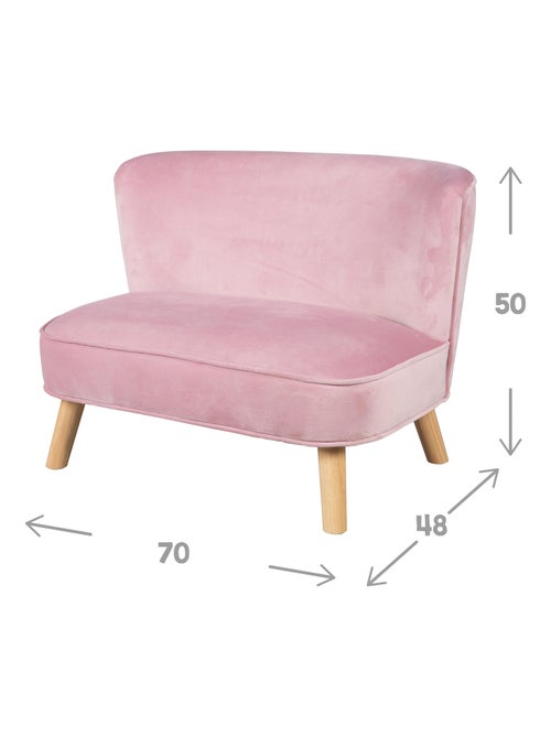 Canapé enfant en velours avec pieds en bois massif - ROBA 'lil sofa' - Kiabi Canapé enfant en velours avec pieds en bois massif - ROBA 'lil sofa' - Kiabi