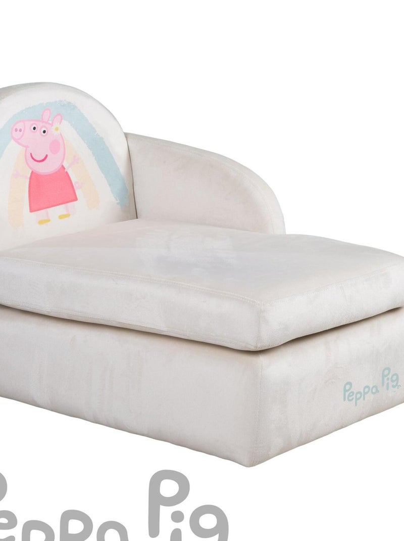 Canapé enfant en velours doux 'Roba Peppa Pig' Beige - Kiabi