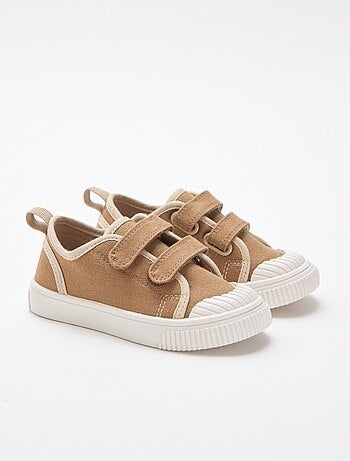 Canvas sneakers met klittenband