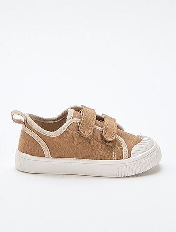 Canvas sneakers met klittenband