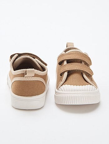Canvas sneakers met klittenband
