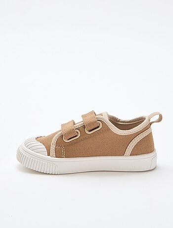 Canvas sneakers met klittenband