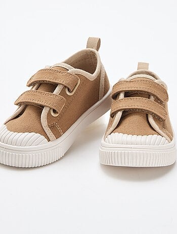 Canvas sneakers met klittenband