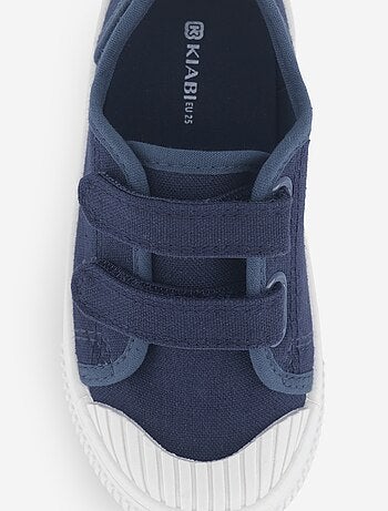 Canvas sneakers met klittenband
