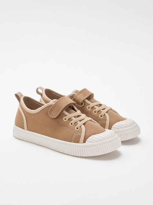Canvas sneakers met klittenband - Kiabi