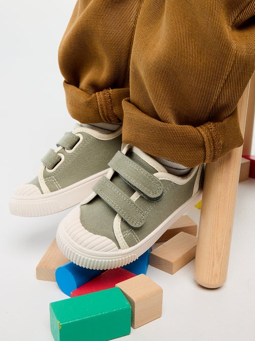 Canvas sneakers met klittenband - Kiabi