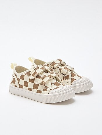 Canvas sneakers met scratchsluiting