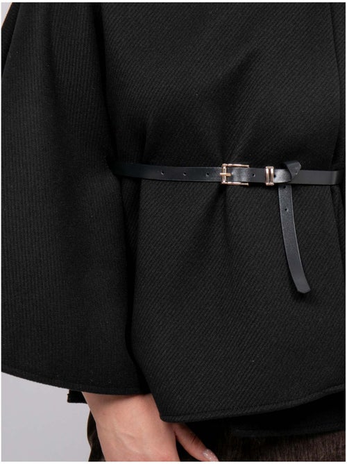 Cape avec ceinture col montant manches évasées urolie - Kiabi Cape avec ceinture col montant manches évasées urolie - Kiabi