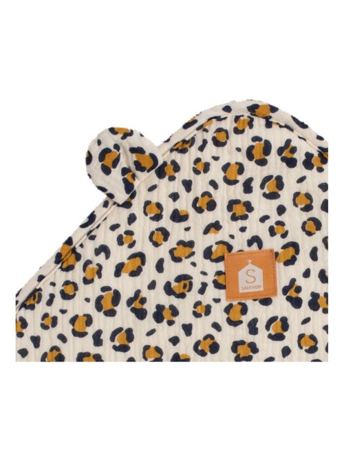 Cape de bain bébé en gaze de coton et gant léopard - sauthon - Kiabi
