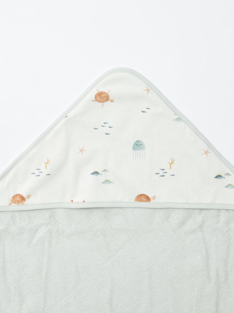 Cape de bain en éponge à motif BLANC - Kiabi