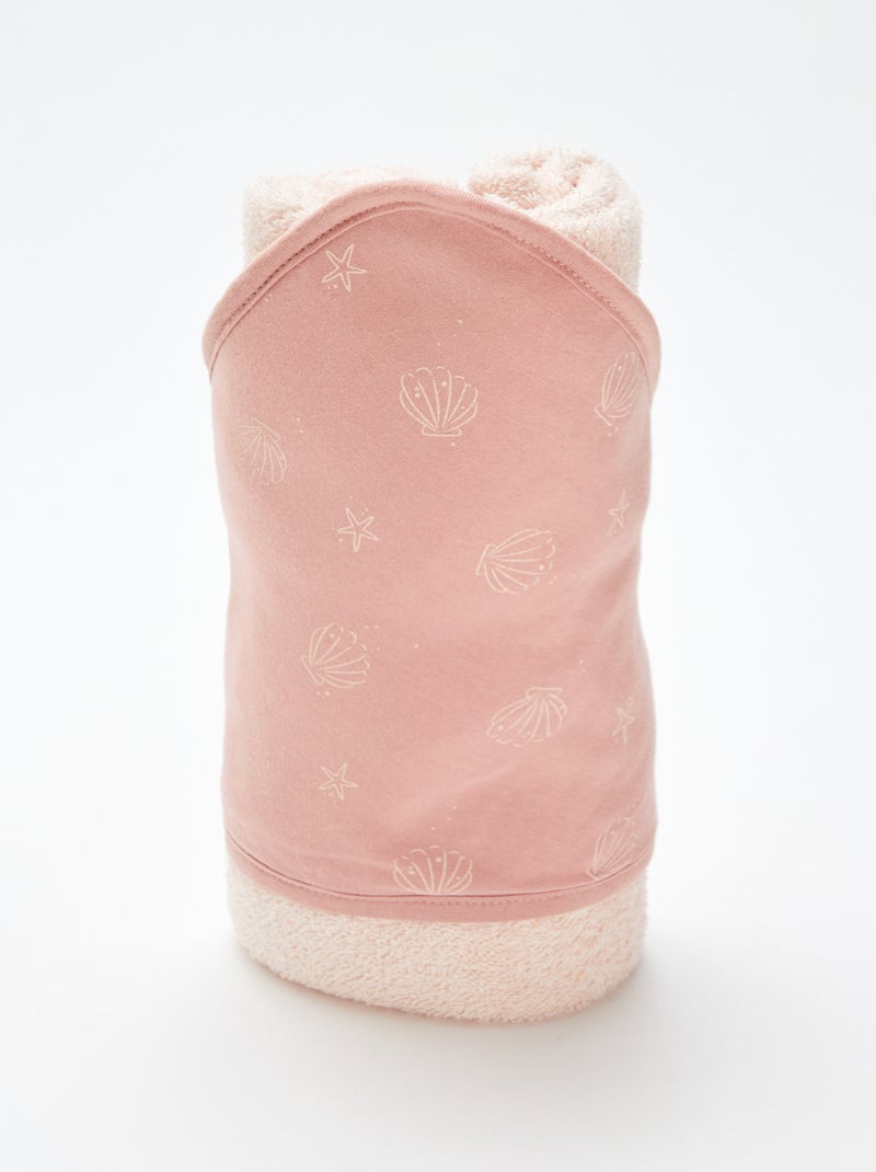 Cape de bain en éponge à motif ROSE - Kiabi