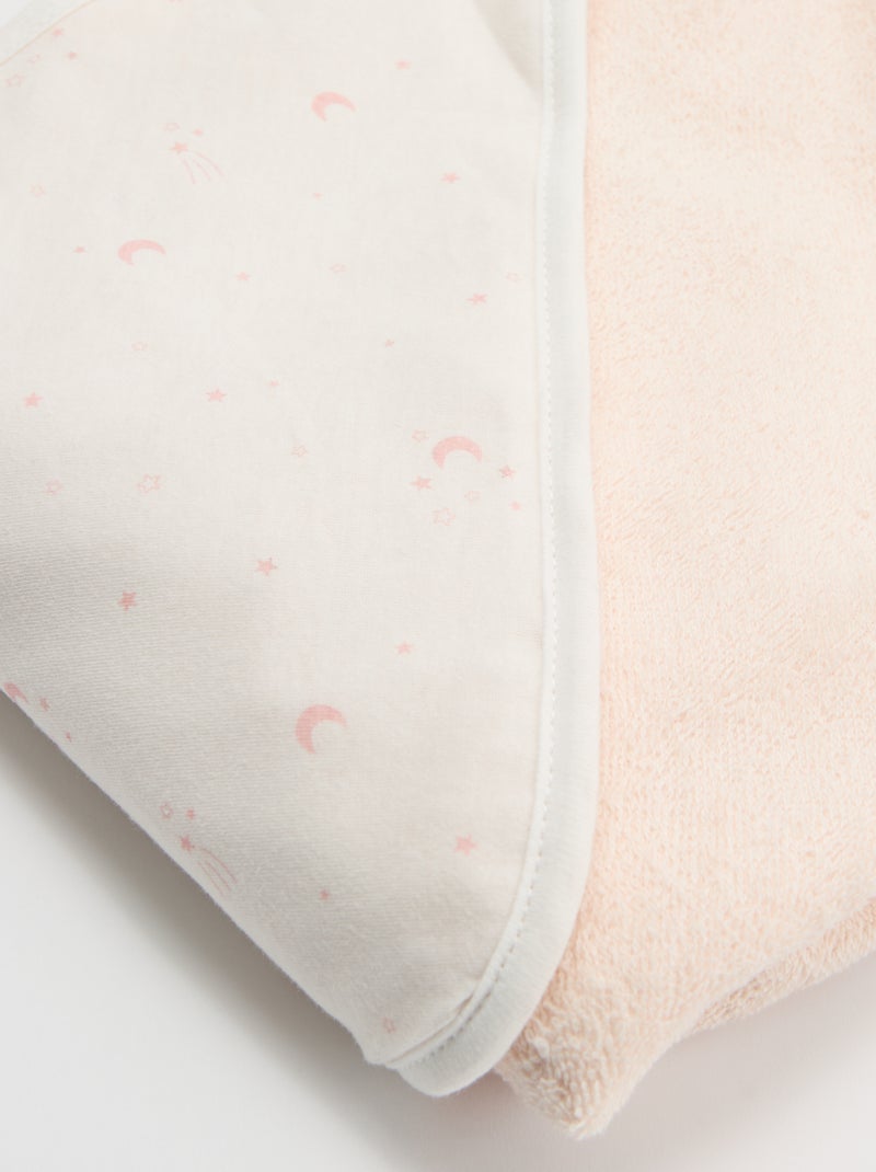 Cape de bain en éponge et jersey Rose - Kiabi