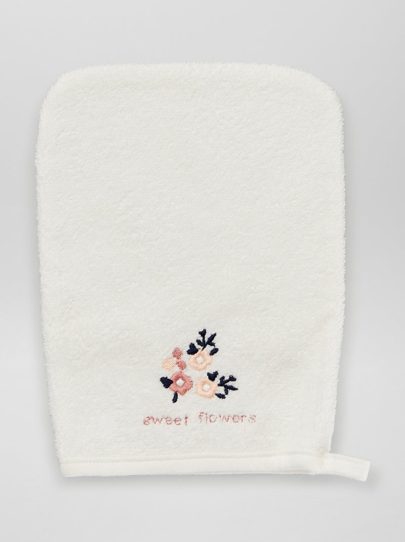 Cape de bain + gant de toilette - 2 pièces Blanc - Kiabi