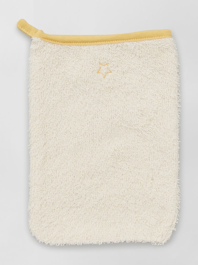 Cape de bain + gant de toilette jaune - Kiabi