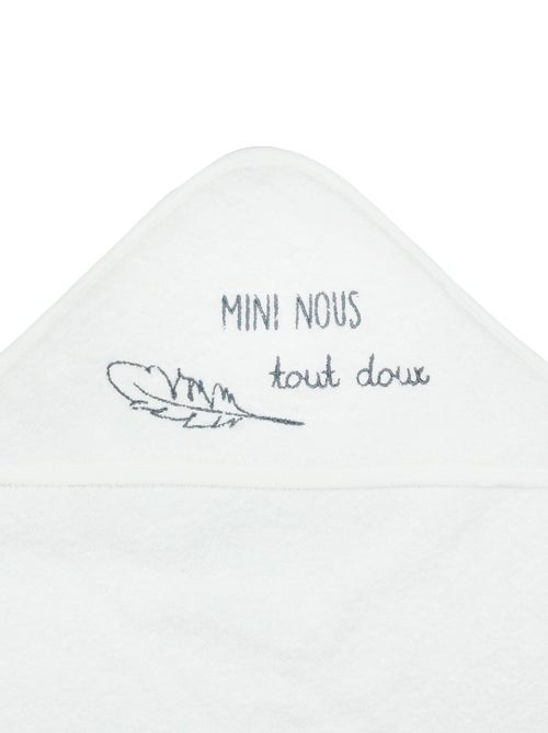 Cape de bain + gant Mini nous tout doux (70 x 70 cm) - Kiabi