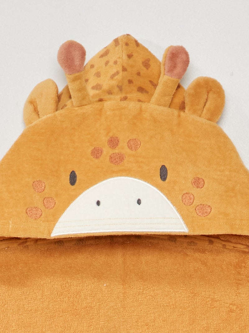 Cape de bain 'girafe' en éponge Orange - Kiabi