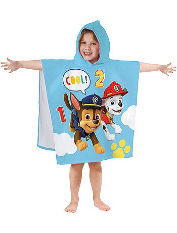 Cape de bain imprimée 100% coton, pat patrouille sunshine