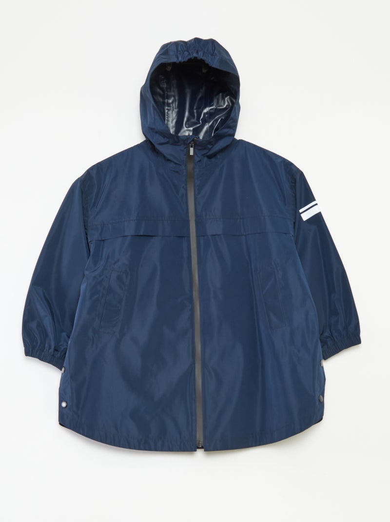 Cape de pluie à capuche Bleu - Kiabi