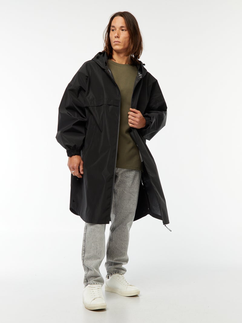 Cape de pluie imperméable à capuche Noir - Kiabi