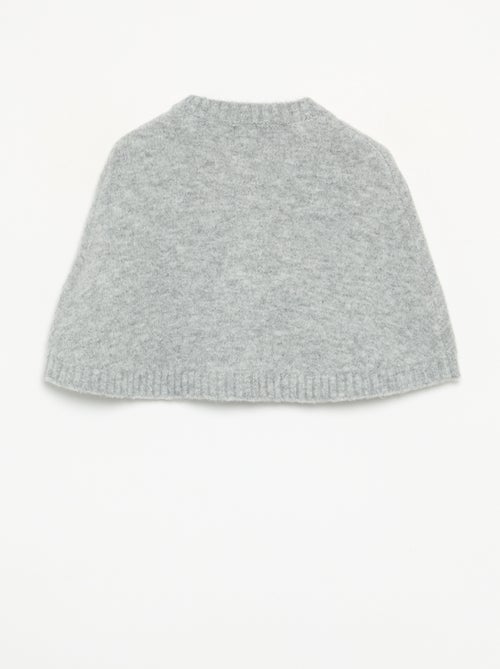 Cape en tricot avec nœuds en velours - Kiabi