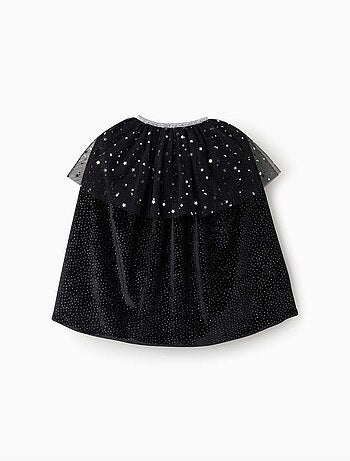 Cape en velours à pois en lurex