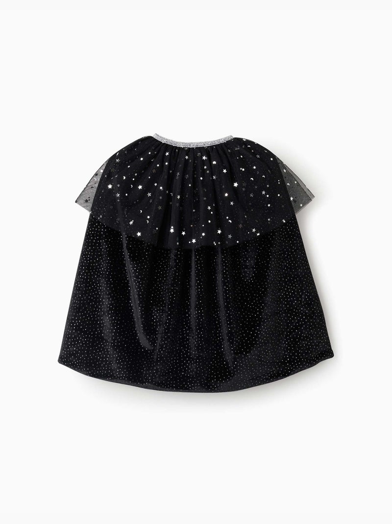 Cape en velours à pois en lurex Noir Noir - Kiabi