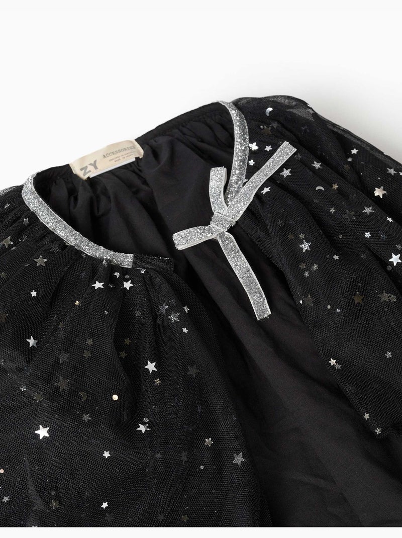 Cape en velours à pois en lurex Noir Noir - Kiabi