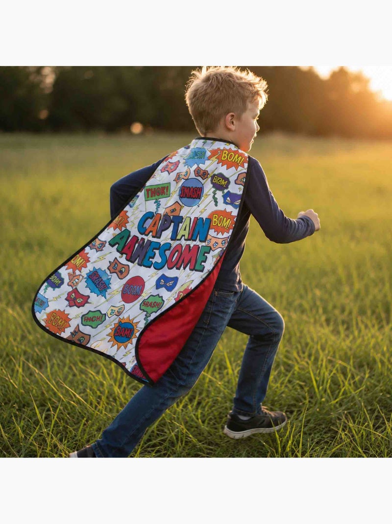Cape voor kinderen van katoen om in te kleuren - superheld Rood - Kiabi