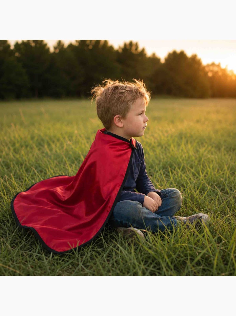 Cape voor kinderen van katoen om in te kleuren - superheld Rood - Kiabi