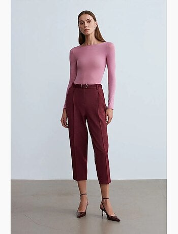 Capri cigarette pantalon met riem dilvin