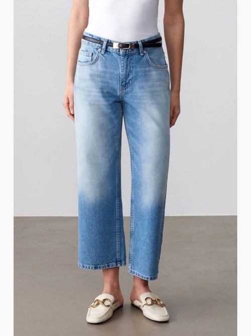 Capri-jeans met wijde pijp en lage taille dilvin - Kiabi Capri-jeans met wijde pijp en lage taille dilvin - Kiabi