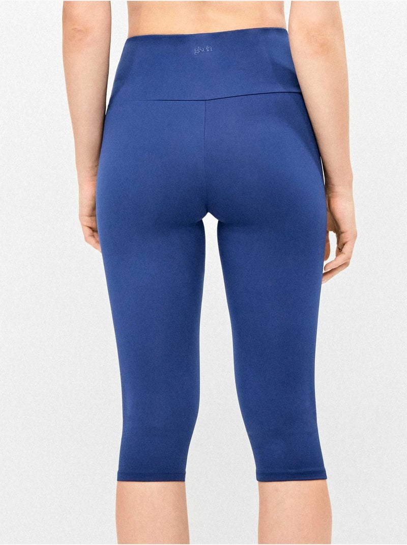 'capri' legging gemaakt van vormgevend materiaal dat definieert en stileert Marineblauw - Kiabi