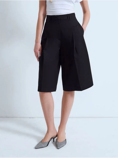 Capri-short van katoenpopeline met hoge taille dilvin - Kiabi Capri-short van katoenpopeline met hoge taille dilvin - Kiabi