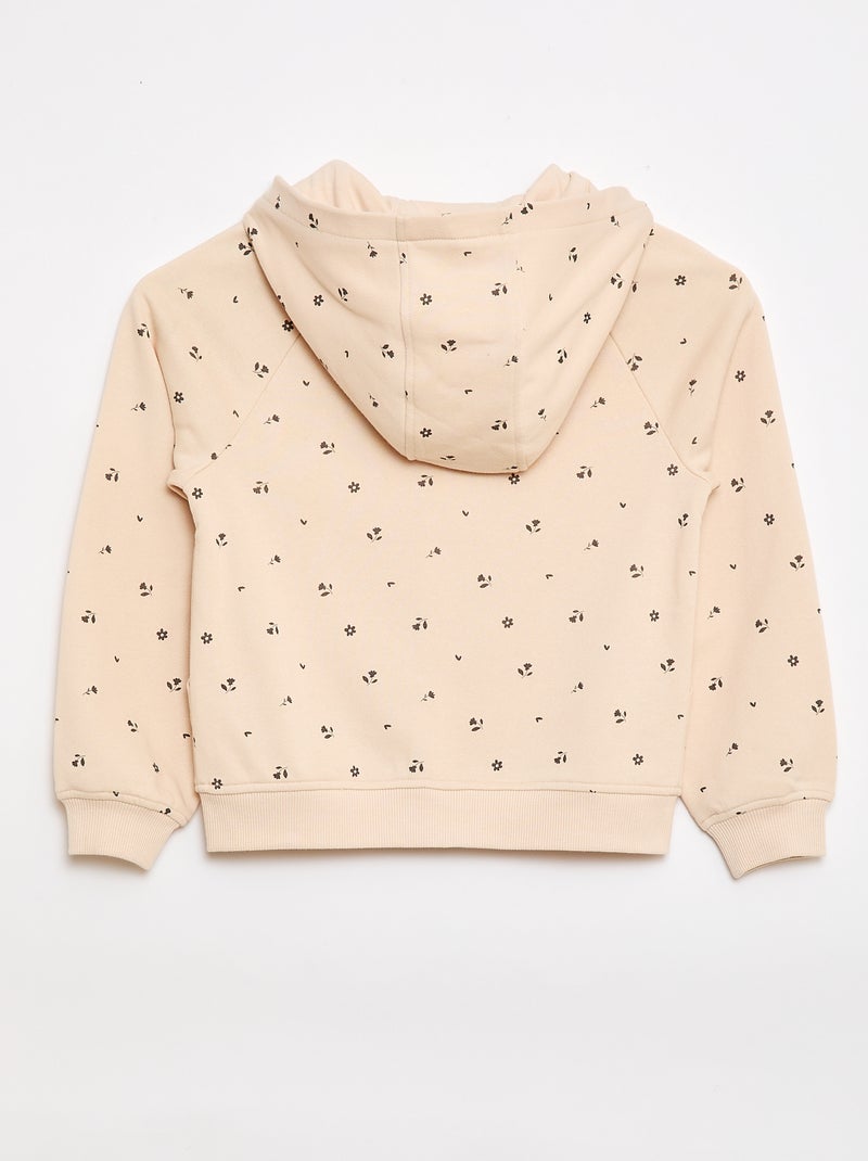 Capuchontrui met rits - Collectie gemakkelijk aan te trekken Biege - Kiabi