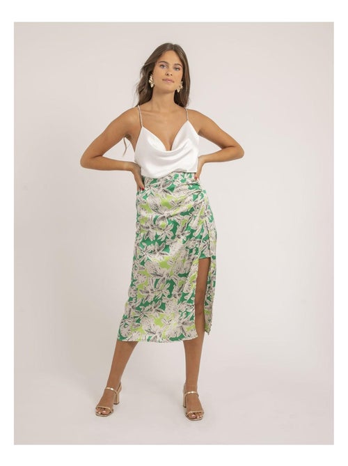 Caraco satin col bénitier foline - Kiabi